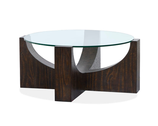 Magnussen - Beckham Rustic Tavern Round Cocktail Table With 2 Accent Table - T6336-45KIT2 view 2