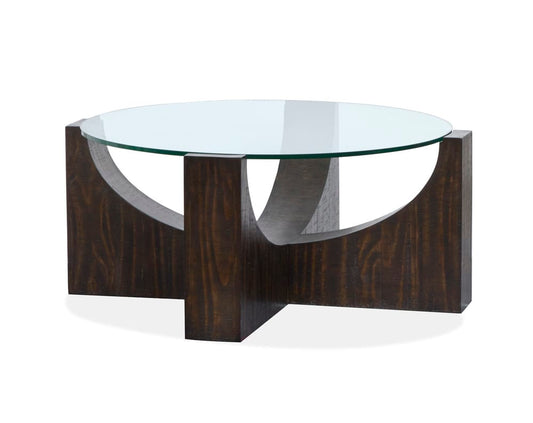 Magnussen - Beckham Rustic Tavern Round Cocktail Table With 2 Accent Table - T6336-45KIT2 view 2