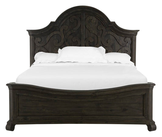 Magnussen - Bellamy Peppercorn Queen Shaped Panel Bed With 2 Barchelor Chests - B2491-55-KIT12 view 2