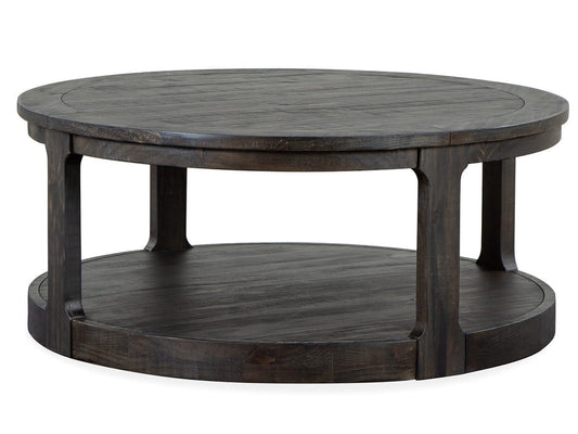 Magnussen - Boswell Peppercorn Round Cocktail Table With 2 Nesting End Table And Demilune Sofa Table - T5263-45KIT3 view 2