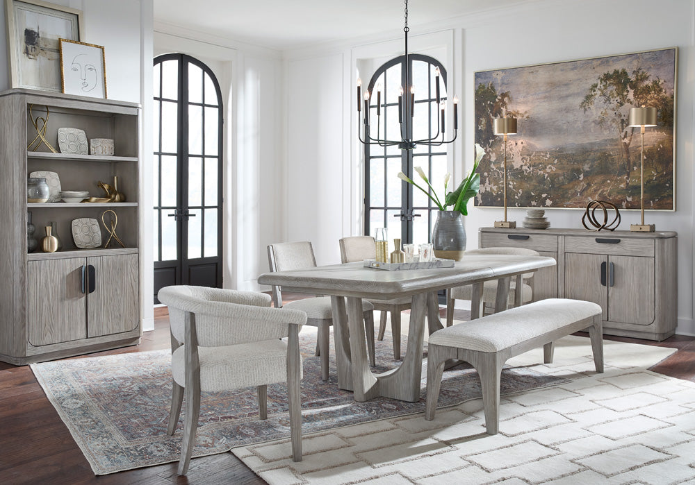 Magnussen - Braelyn Dorian Grey Extendable Trestle Dining Table - D5874-21 view 10