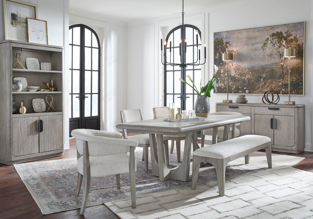 Magnussen - Braelyn Dorian Grey Extendable Trestle Dining Table With 4 Side Chairs And Bench - D5874-21-KIT13 view 11