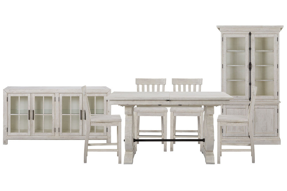 Magnussen - Bronwyn Alabaster Extendable Rectangular Counter Height Dining Table With 4 Counter Chairs Buffet And Dining Cabinet - D4436-42-KIT5 view 1