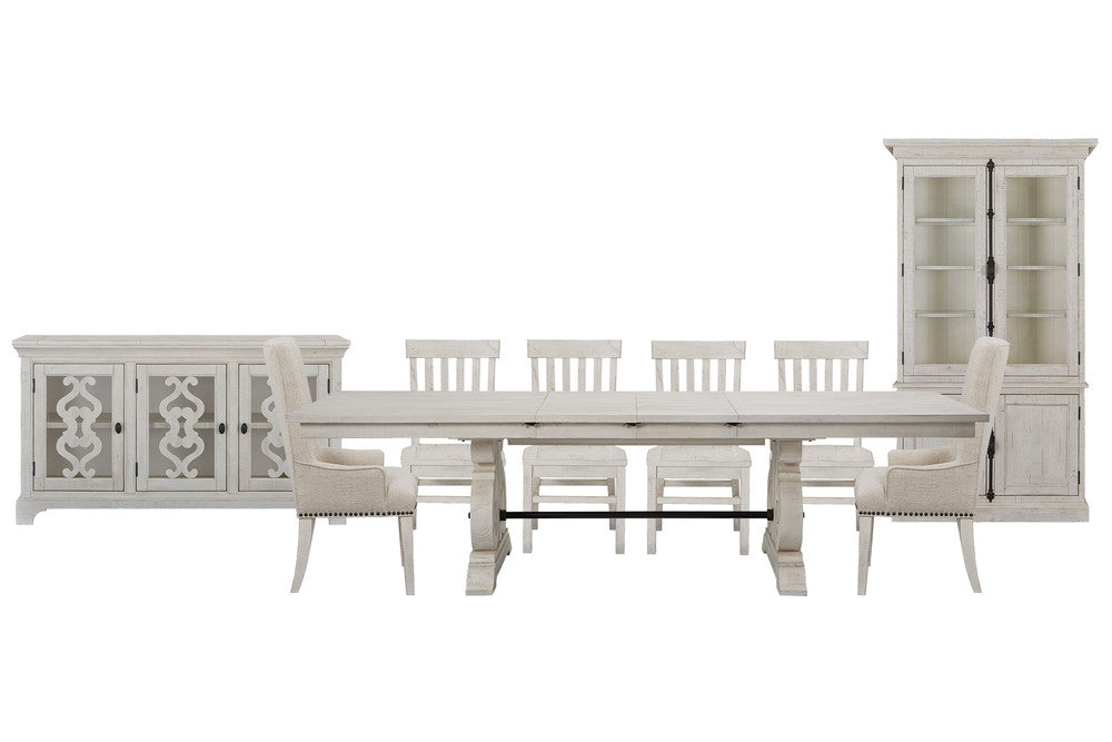 Magnussen - Bronwyn Alabaster Extendable Rectangular Dining Table With 4 Side Chairs 2 Host Chairs Server And Dining Cabinet - D4436-20-KIT24 view 1