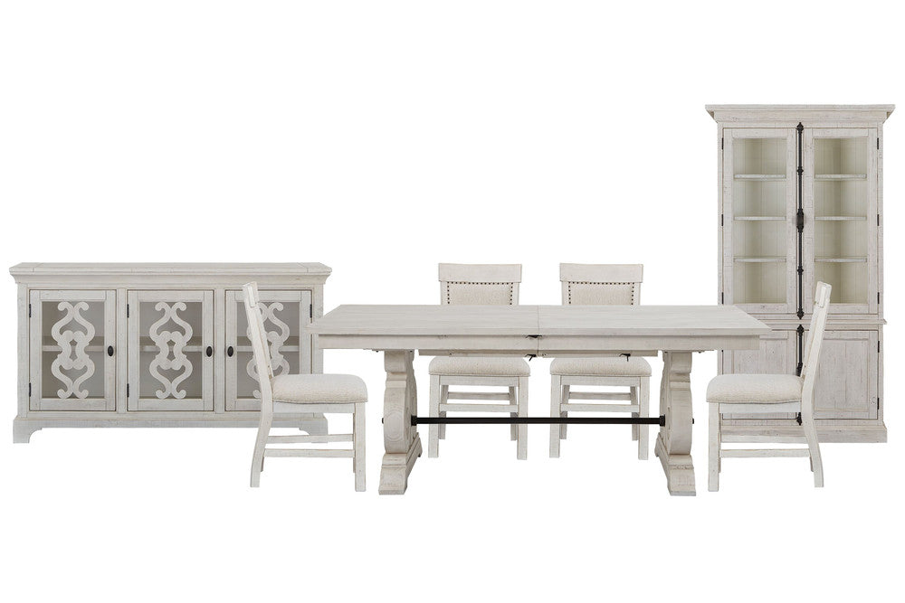 Magnussen - Bronwyn Alabaster Extendable Rectangular Dining Table With 4 Upholstered Side Chairs Server And Dining Cabinet - D4436-20-KIT14 view 1