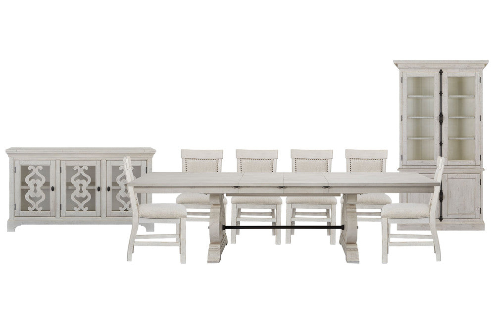Magnussen - Bronwyn Alabaster Extendable Rectangular Dining Table With 6 Upholstered Side Chairs Server And Dining Cabinet - D4436-20-KIT19 view 1