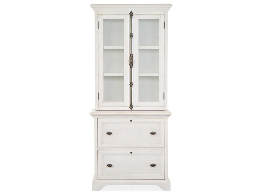 Magnussen - Bronwyn Alabaster Lateral File With Hutch - H4436-40H view 2
