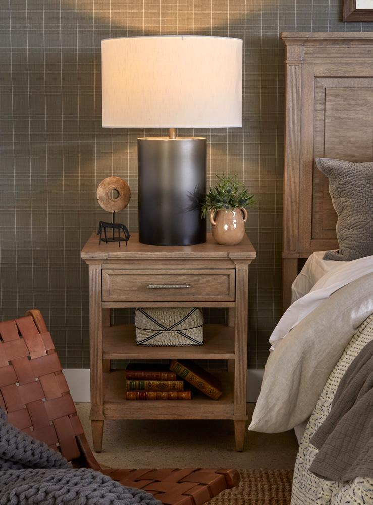 Magnussen - Brown and Dinara Oat Fabric - Open Nightstand - B7006-05_CLOSEOUT veiw 5