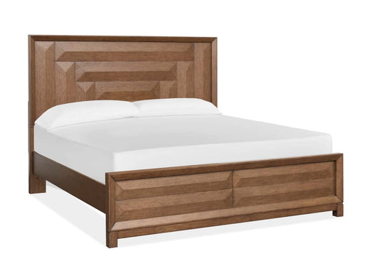 Magnussen - Callisto Bourbon Brown King Panel Bed 2 Nightstands Drawer Dresser With Landscape Mirror And Drawer Chest - B6396-64-KIT5 view 2