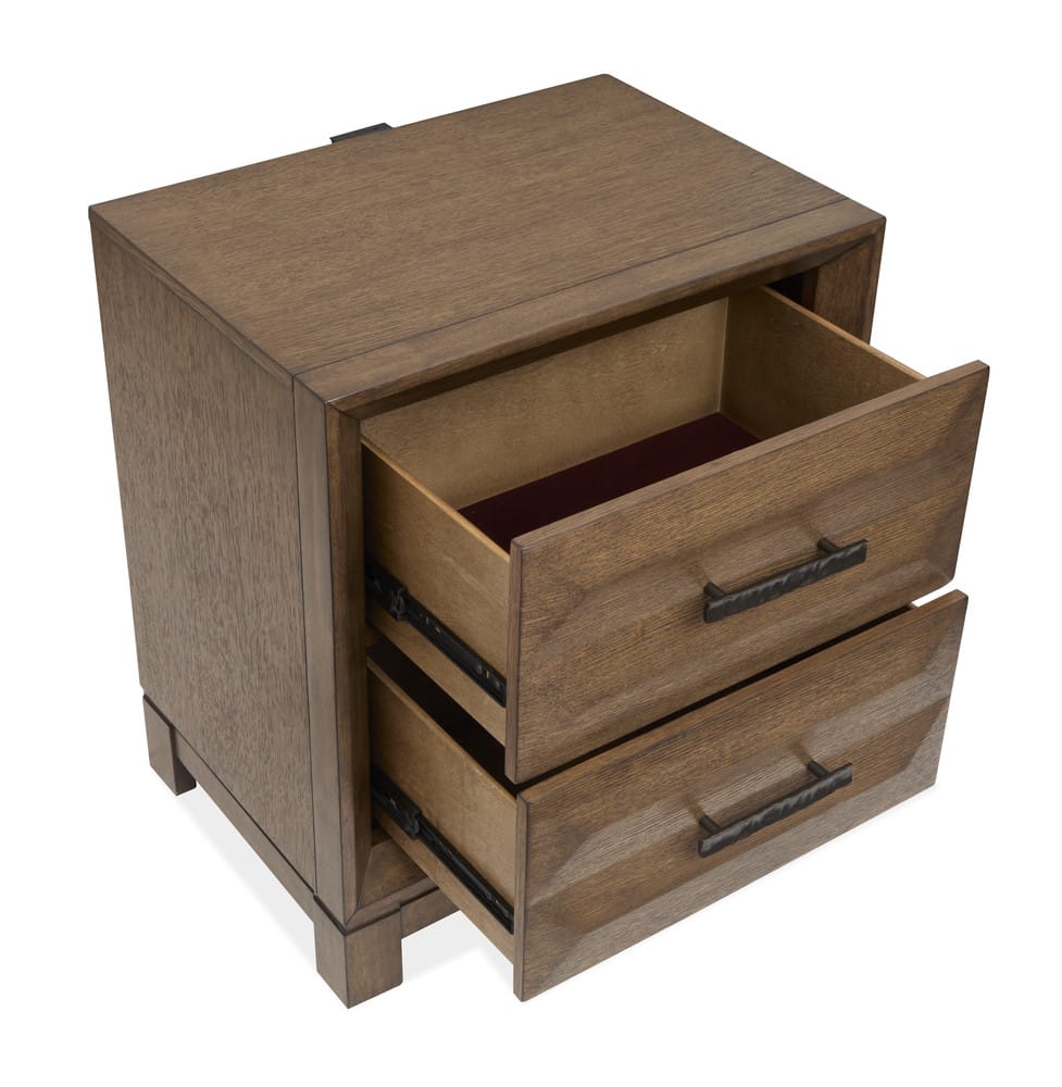 Magnussen - Callisto Bourbon Brown King Panel Bed 2 Nightstands Drawer Dresser With Landscape Mirror And Drawer Chest - B6396-64-KIT5 view 8