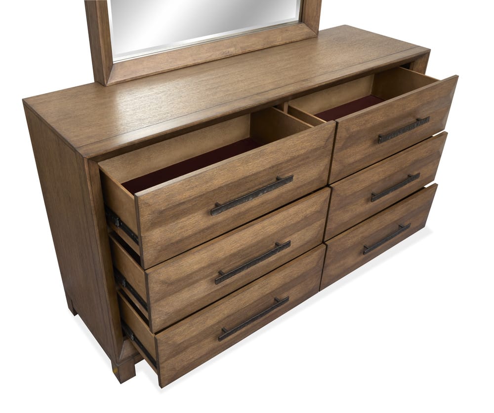 Magnussen - Callisto Bourbon Brown King Panel Bed And Drawer Dresser With Landscape Mirror - B6396-64-KIT3 view 8