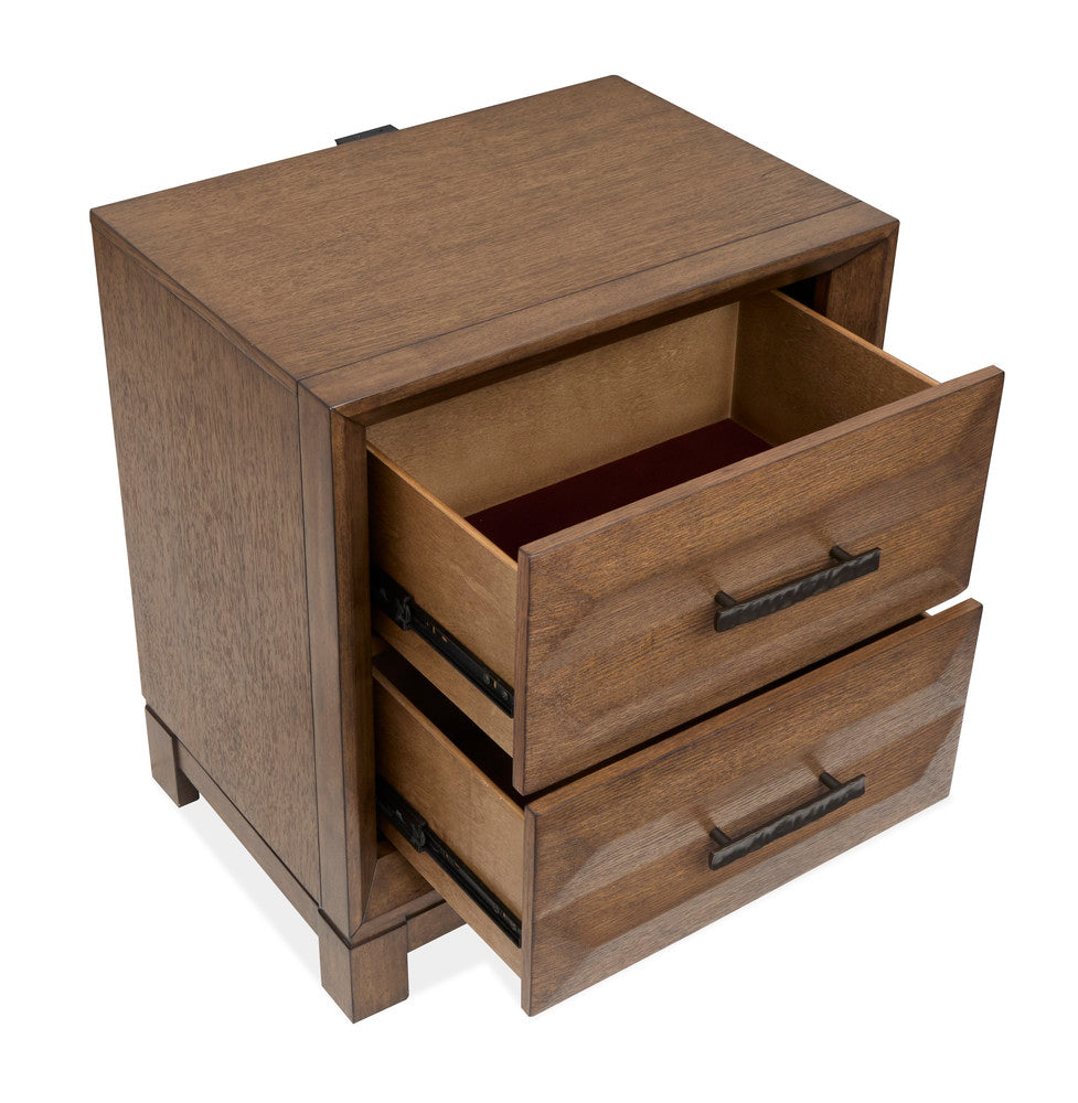 Magnussen - Callisto Bourbon Brown Queen Panel Bed 2 Nightstands Drawer Dresser With Landscape Mirror And Drawer Chest - B6396-54-KIT5 view 8