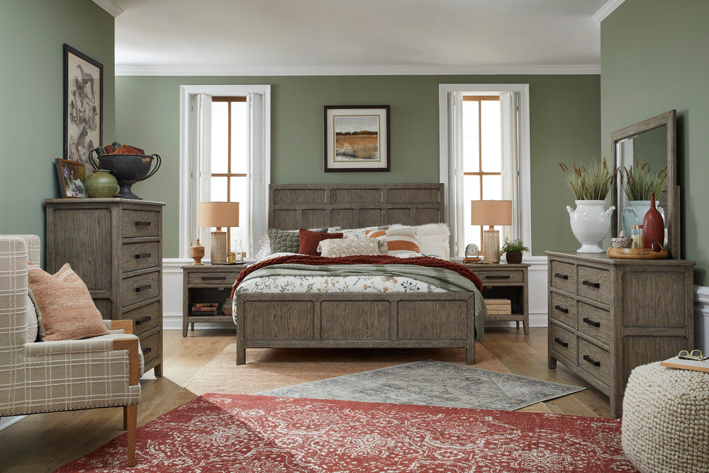 Magnussen - Claremont Smokey Taupe Queen Panel Bed With Nightstand - B5942-54-KIT1 view 10