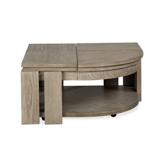 Magnussen - Conrad Stone Harbor Grey Pie Shaped Lift Top Cocktail Table With Casters - T5865-65 view 2