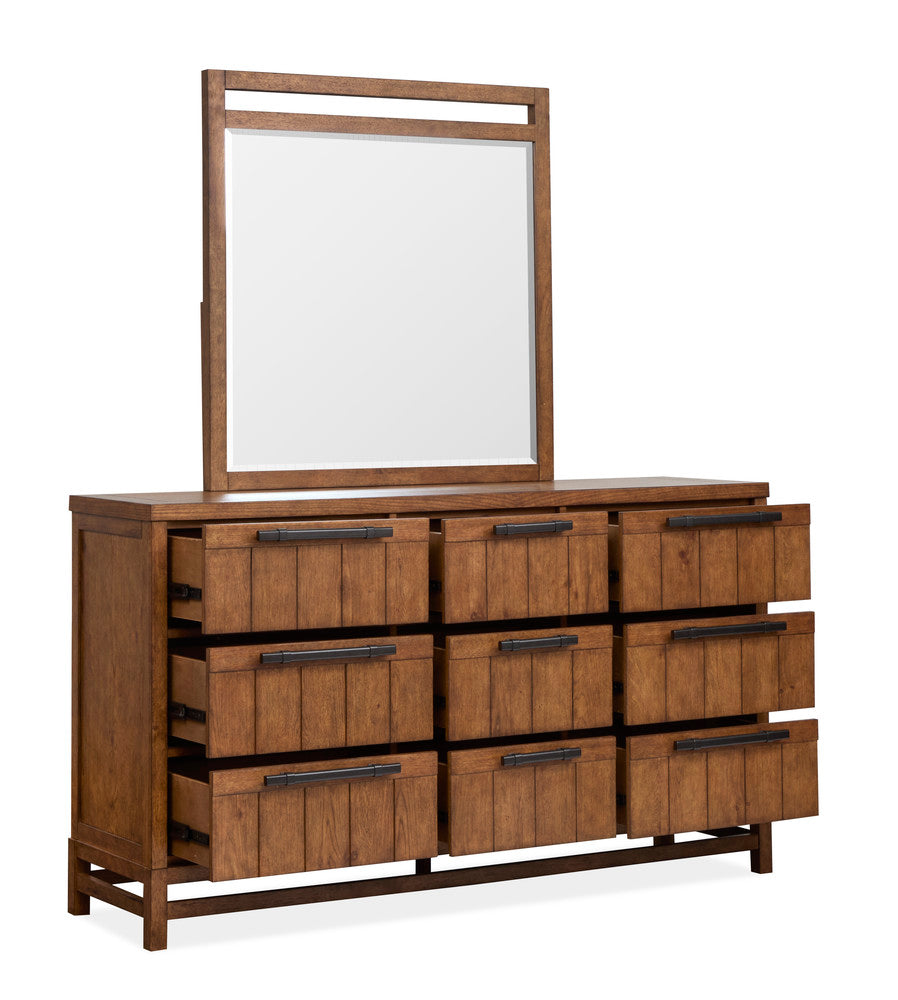 Magnussen - Conway Honey Wheat Drawer Dresser With Portrait Mirror - B6422-2042 view 5
