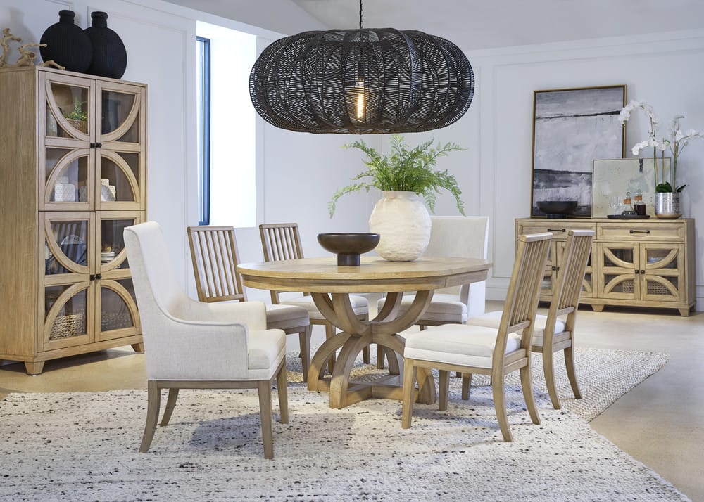 Magnussen - Coventry Honey Maple Extendable 48" Round Dining Table With 4 Side Chairs 2 Host Chairs And Buffet - D6480-22-KIT11 view 12
