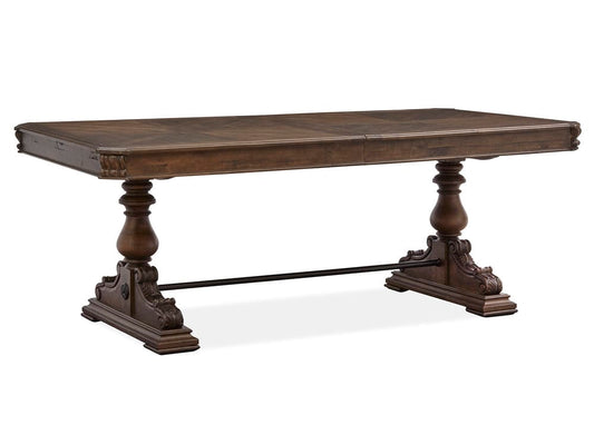 Magnussen - Durango Willadeene Brown Extendable Trestle Dining Table With 4 Side Chairs - D5133-21-KIT1 view 2
