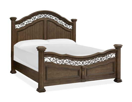 Magnussen - Durango Willadeene Brown King Panel Bed 2 Bachelor Chests Drawer Dresser With Shaped Mirror And Drawer Chest - B5133-64-KIT9 view 2