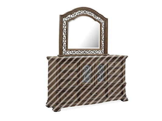 Magnussen - Durango Willadeene Brown Shaped Mirror - B5133-45 view 2