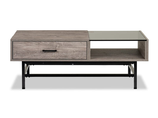 Magnussen - Fenwick Whitetail Brown And Smoke Glass Rectangular Lift Top Cocktail Table - T5962-51 view 2
