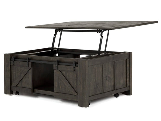 Magnussen - Garrett Weathered Charcoal Rectangular Lift Top Cocktail Table With End Table - T3778-50KIT1 view 2