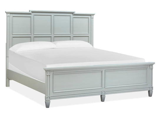 Magnussen - Glenbrook Pebble Queen Panel Bed 2 Open Nightstands Drawer Dresser With Landscape Mirror And Door Chest - B5668-54-KIT11 view 2
