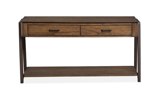 Magnussen - Hallie Milk Chocolate And Dark Chocolate Rectangular Sofa Table - T6355-73 view 2