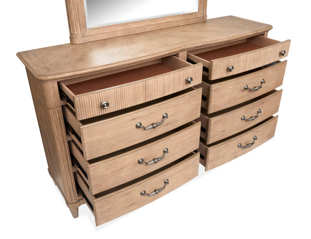 Magnussen - Harmony Heights Belgium Wheat Double Drawer Dresser With Landscape Mirror - B6400-2240 view 5