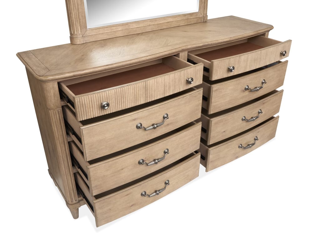 Magnussen - Harmony Heights Belgium Wheat Double Drawer Dresser With Landscape Mirror - B6400-2240 view 5