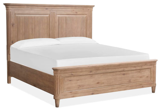 Magnussen - Harmony Heights Belgium Wheat King Panel Bed 2 Nightstands And Double Drawer Dresser With Landscape Mirror - B6400-64-KIT4 view 2