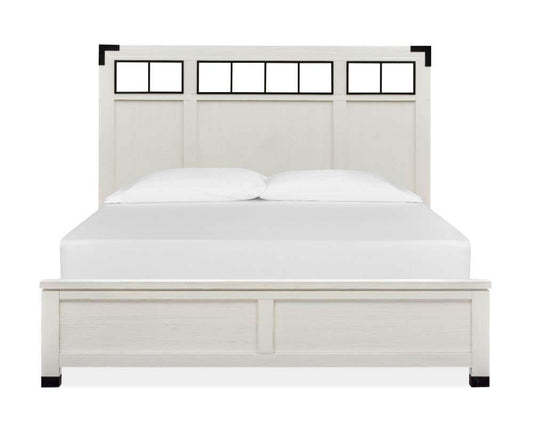 Magnussen - Harper Springs Complete California King Panel Bed with Metal/Wood Headboard in Silo White - B5321-78 veiw 2