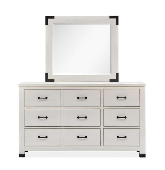 Magnussen - Harper Springs Landscape Mirror in Silo White - B5321-40 veiw 2
