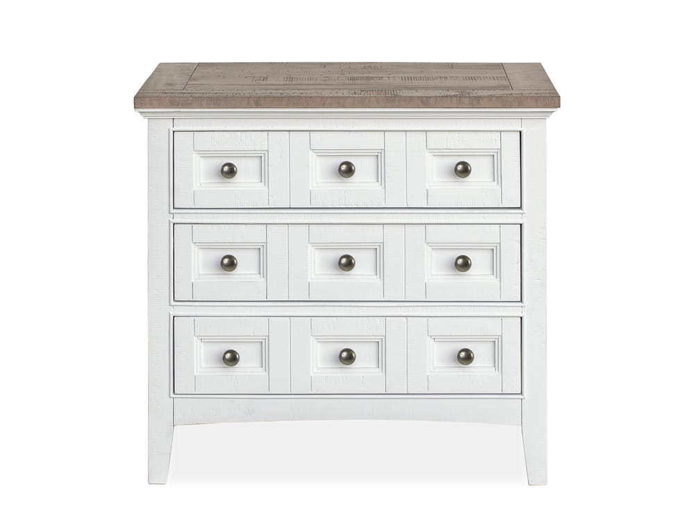 Magnussen - Heron Cove Chalk White And Dovetail Grey California King Panel Bed With 2 Nightstands (Two Tone) - B4400-74-KIT13 view 4