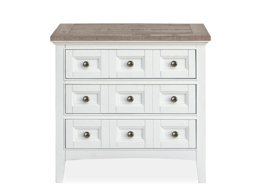 Magnussen - Heron Cove Chalk White And Dovetail Grey Queen Panel Bed With Nightstand (Two Tone) - B4400-54-KIT12 view 4
