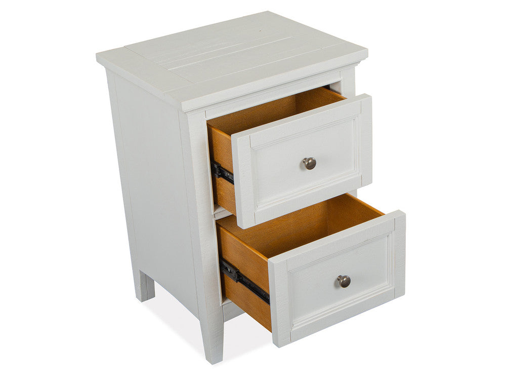 Magnussen - Heron Cove Chalk White And Dovetail Grey Queen Panel Bed With Small Nightstand - B4400-54-KIT7 view 7