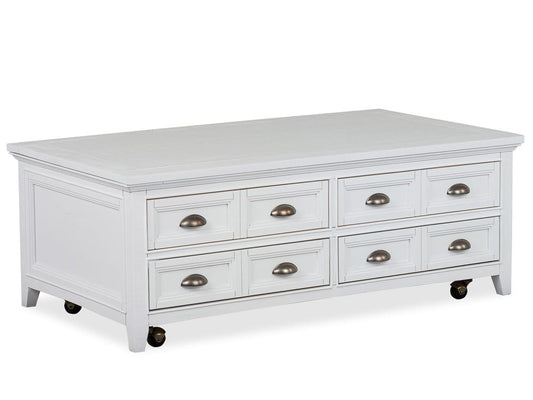 Magnussen - Heron Cove Chalk White Lift Top Storage Cocktail Table With 2 Accent End Table And Sofa Table - T4400-50KIT3 view 2