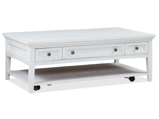 Magnussen - Heron Cove Chalk White Rectangular Cocktail Table With Accent End Table - T4400-43KIT1 view 2