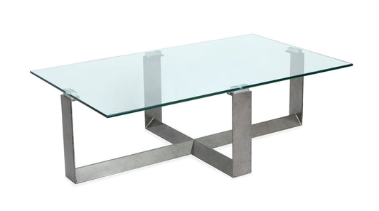 Magnussen - Holden Aged Pewter And Chrome Pucks Rectangular Cocktail Table - T6456-43 view 2