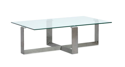Magnussen - Holden Aged Pewter And Chrome Pucks Rectangular Cocktail Table With 2 End Table And Sofa Table - T6456-43KIT3 view 2
