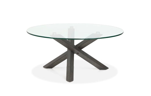 Magnussen - Jax Carbon Shadow And Chrome Round Cocktail Table 2 End Tables With Sofa Table - T6452-45-KIT2 view 2