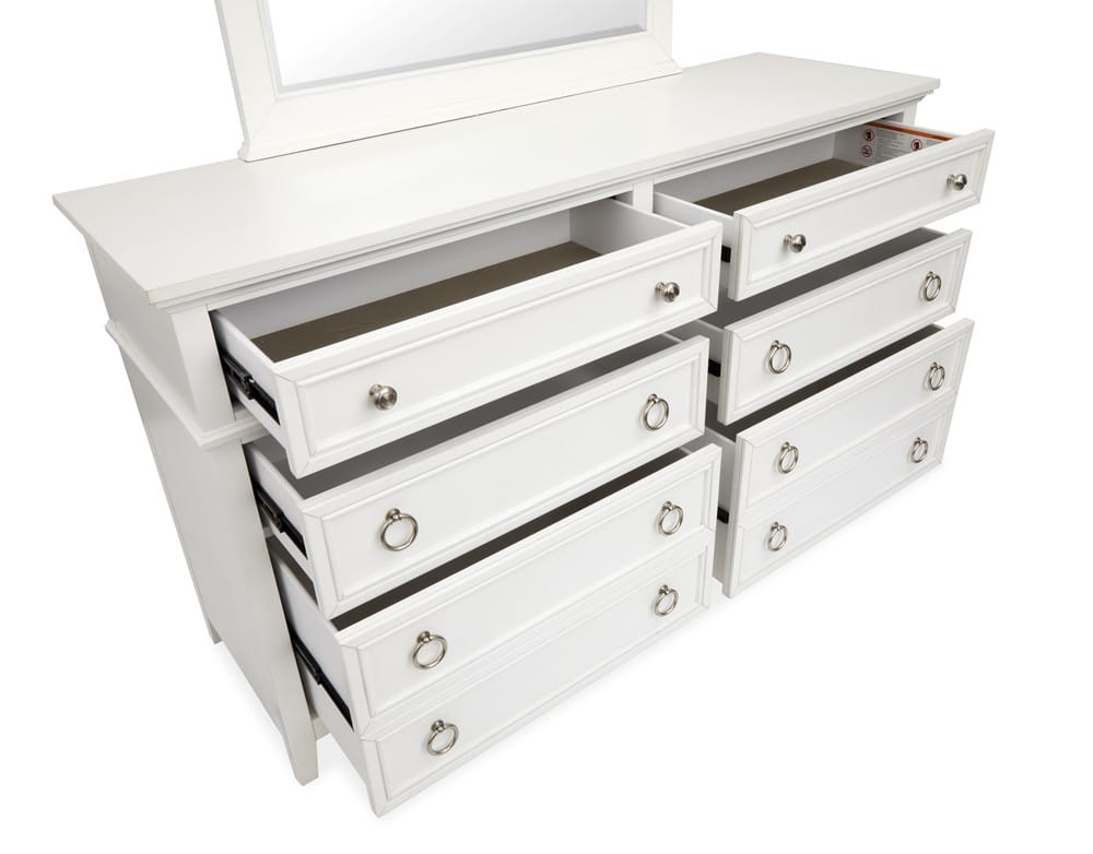 Magnussen - Juniper Hill Whisper White Double Drawer Dresser With Landscape Mirror - B6478-2240 view 5