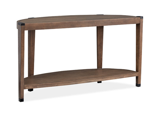 Magnussen - Kaysen Wallaby And Matte Black Demilune Sofa Table - T5817-75 view 2