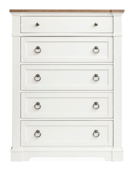 Magnussen - Kingston Whisper White And Cerused Nutmeg Drawer Chest - B6407-10 view 2