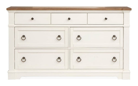 Magnussen - Kingston Whisper White And Cerused Nutmeg Drawer Dresser - B6407-20 view 2
