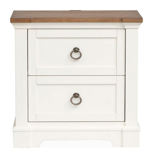 Magnussen - Kingston Whisper White And Cerused Nutmeg Drawer Nightstand - B6407-01 view 2