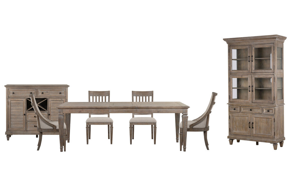 Magnussen - Lancaster Dovetail Grey Extendable Rectangular Dining Table With 2 Side Chairs 2 Arm Chairs Server And Dining Cabinet - D4352-20-KIT34 view 1