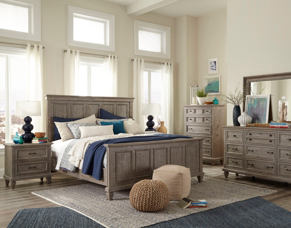 Magnussen - Lancaster Dovetail Grey King Panel Bed 2 Nighstands Drawer Dresser With Landscape Mirror And Gentleman'S Chest - B4352-64-KIT6 view 9