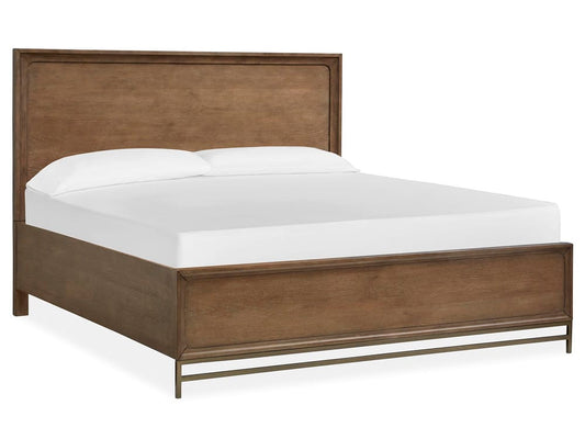 Magnussen - Lindon Belgian Wheat And Coffee Bean King Panel Bed 2 Nightstands And Drawer Dresser With Landscape Mirror - B5570-64-KIT4 view 2