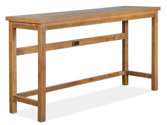 Magnussen - Lindon Belgian Wheat Console Sofa Table With 3 Upholstered Stool - T5570-86KIT2 view 2