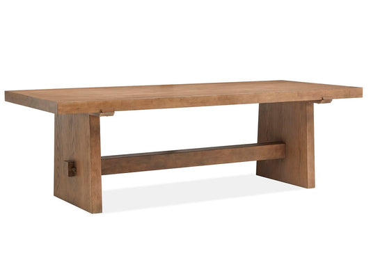 Magnussen - Lindon Belgian Wheat Trestle Dining Table With 4 Grey Side Chairs 2 Arm Chairs And Buffet - D5570-21-KIT18 view 2